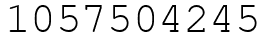 Число 1057504245.