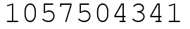 Число 1057504341.