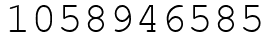 Число 1058946585.