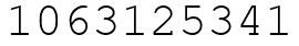 Число 1063125341.