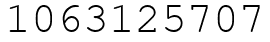 Число 1063125707.