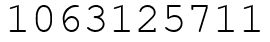 Число 1063125711.