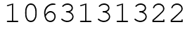 Число 1063131322.