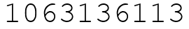 Число 1063136113.