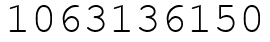 Число 1063136150.
