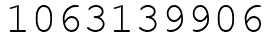 Число 1063139906.