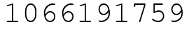 Число 1066191759.