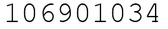 Число 106901034.