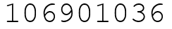 Число 106901036.