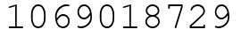 Число 1069018729.