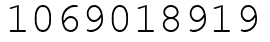 Число 1069018919.