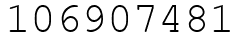 Число 106907481.