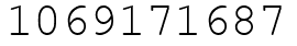Число 1069171687.