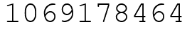 Число 1069178464.