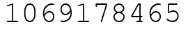 Число 1069178465.