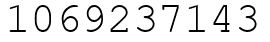 Число 1069237143.