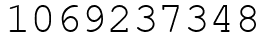 Число 1069237348.