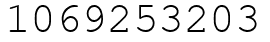 Число 1069253203.