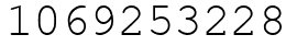 Число 1069253228.
