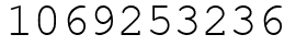 Число 1069253236.