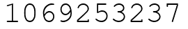 Число 1069253237.