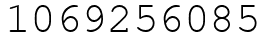 Число 1069256085.