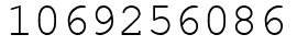 Число 1069256086.