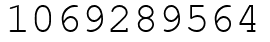 Число 1069289564.