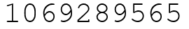 Число 1069289565.