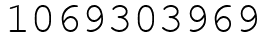 Число 1069303969.