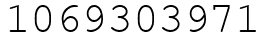 Число 1069303971.