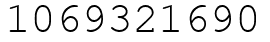 Число 1069321690.