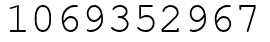Число 1069352967.