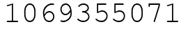 Число 1069355071.