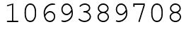 Число 1069389708.