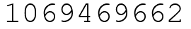 Число 1069469662.