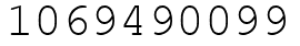 Число 1069490099.