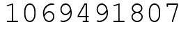 Число 1069491807.