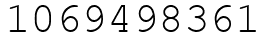 Число 1069498361.