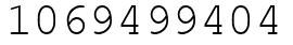 Число 1069499404.