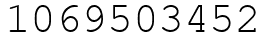 Число 1069503452.
