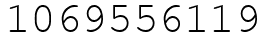 Число 1069556119.