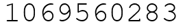 Число 1069560283.