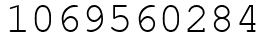 Число 1069560284.