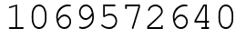 Число 1069572640.
