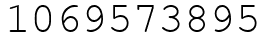 Число 1069573895.