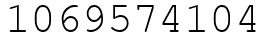 Число 1069574104.