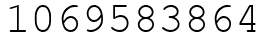 Число 1069583864.