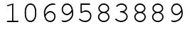 Число 1069583889.