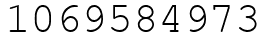 Число 1069584973.